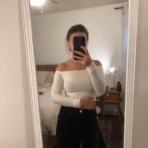 Reformation stretch off shoulder top